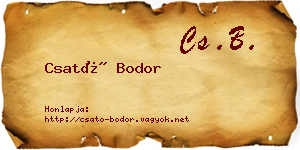 Csató Bodor névjegykártya